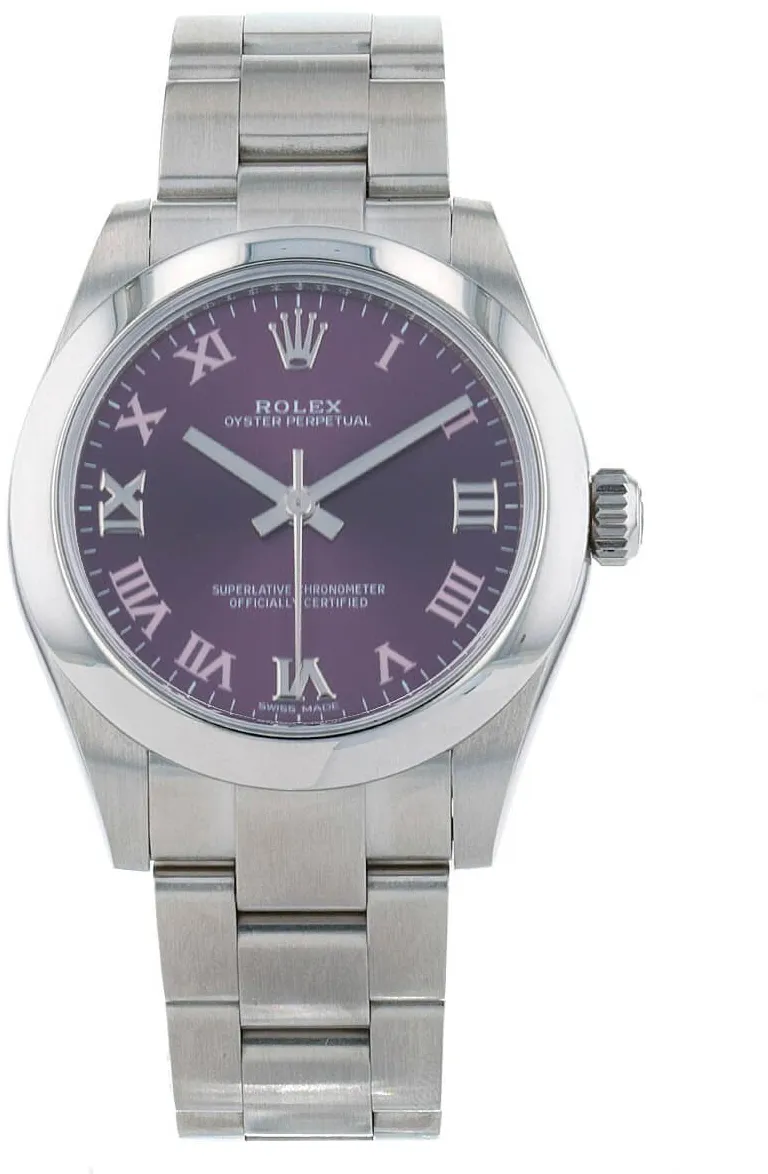 Rolex Oyster Perpetual 177200 31mm Stainless steel Purple