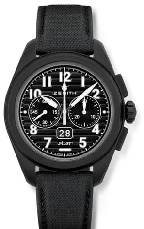 Zenith Pilot 49.4000.3652/21.I001 40mm Black ceramic Black