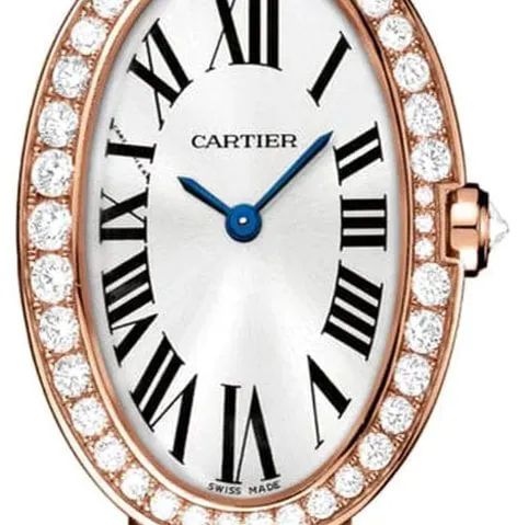 Cartier Baignoire Small Model WB520002 24.5mm Rose gold Silver