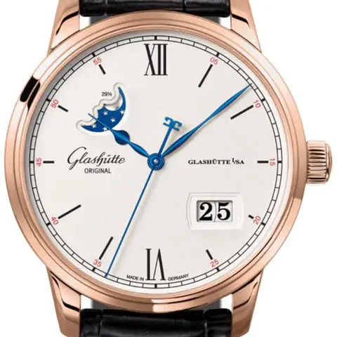 Glashütte Senator 1-36-04-02-05-61 40mm Rose gold Silver