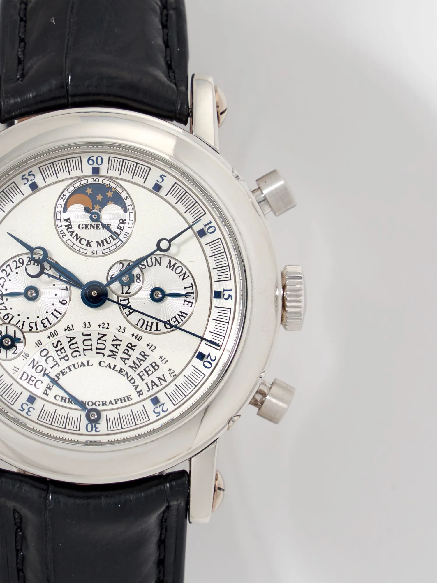 Franck Muller Perpetual Calendar 7000 QP E 36mm White gold Silver