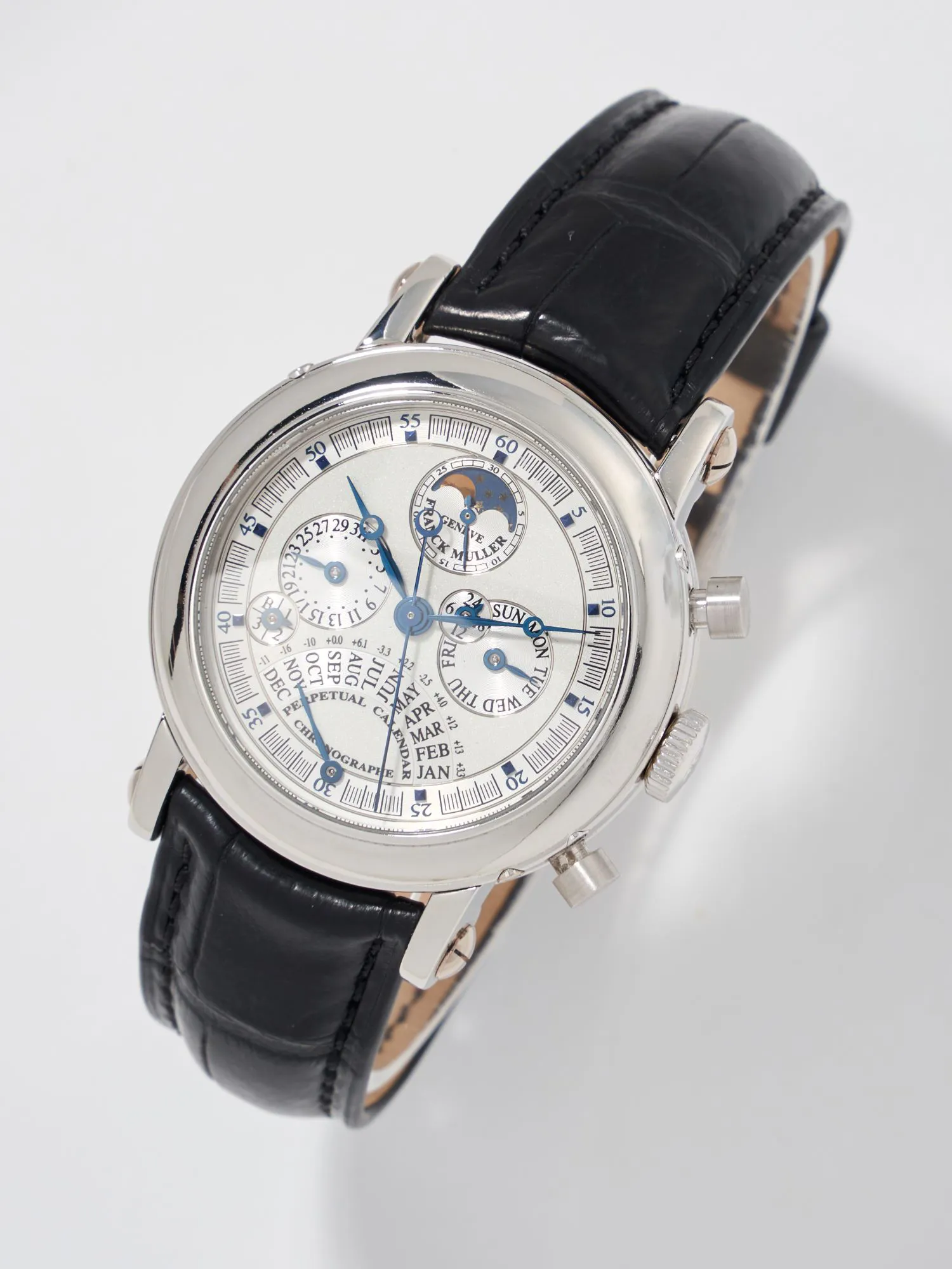 Franck Muller Perpetual Calendar 7000 QP E 36mm White gold Silver 3