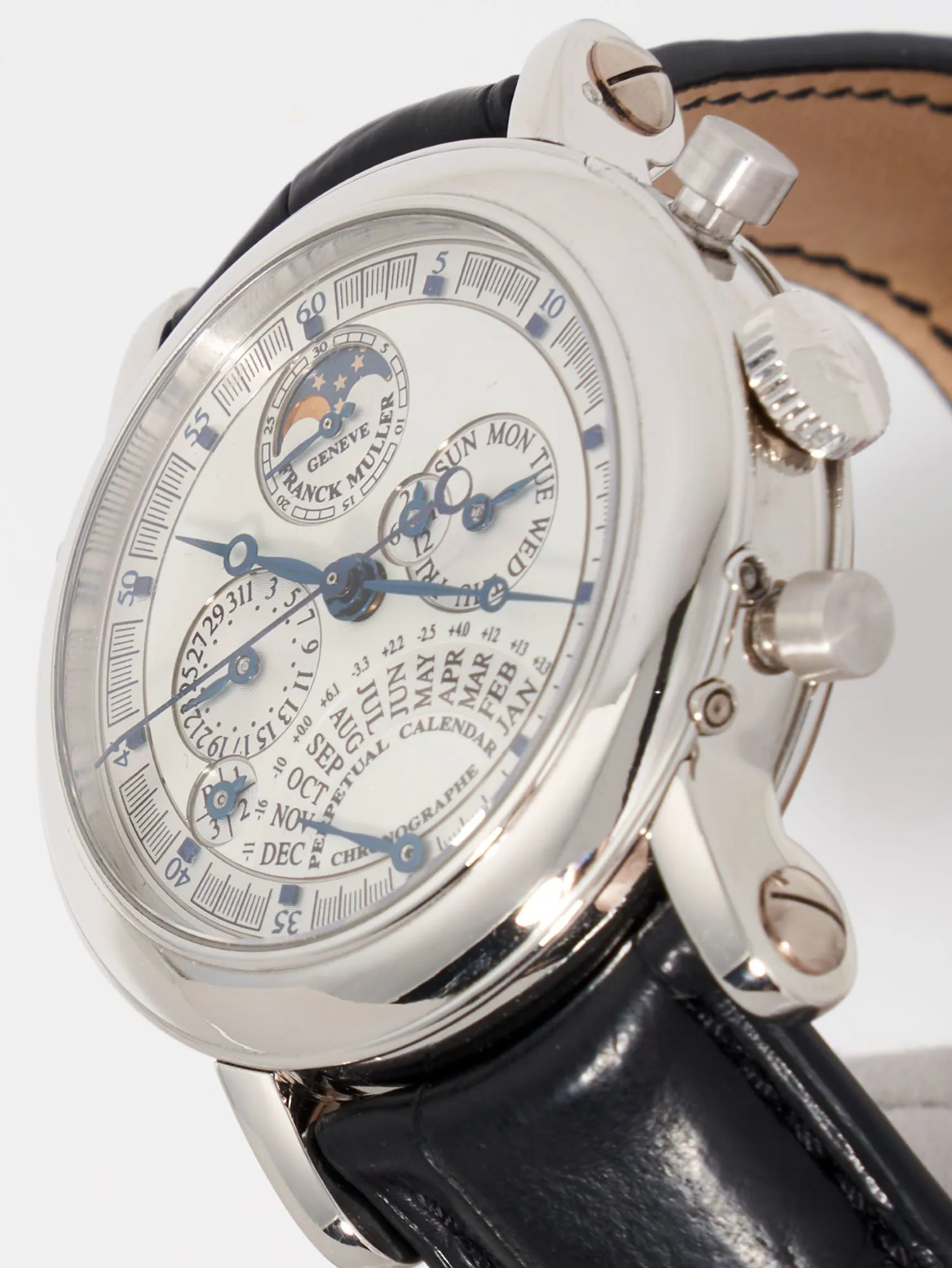 Franck Muller Perpetual Calendar 7000 QP E 36mm White gold Silver 8