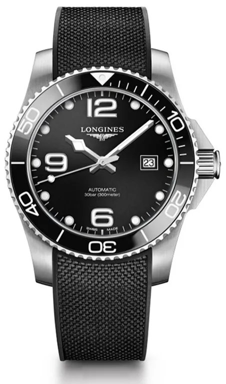 Longines HydroConquest L3.781.4.56.9 41mm Acciaio Black