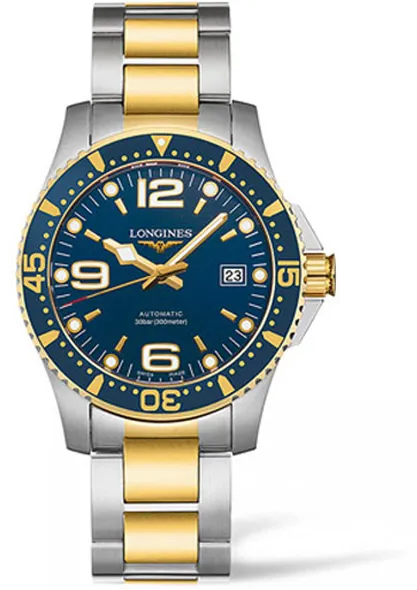 Longines HydroConquest L3.742.3.96.7 41mm Acciaio e PVD Oro Giallo Blue