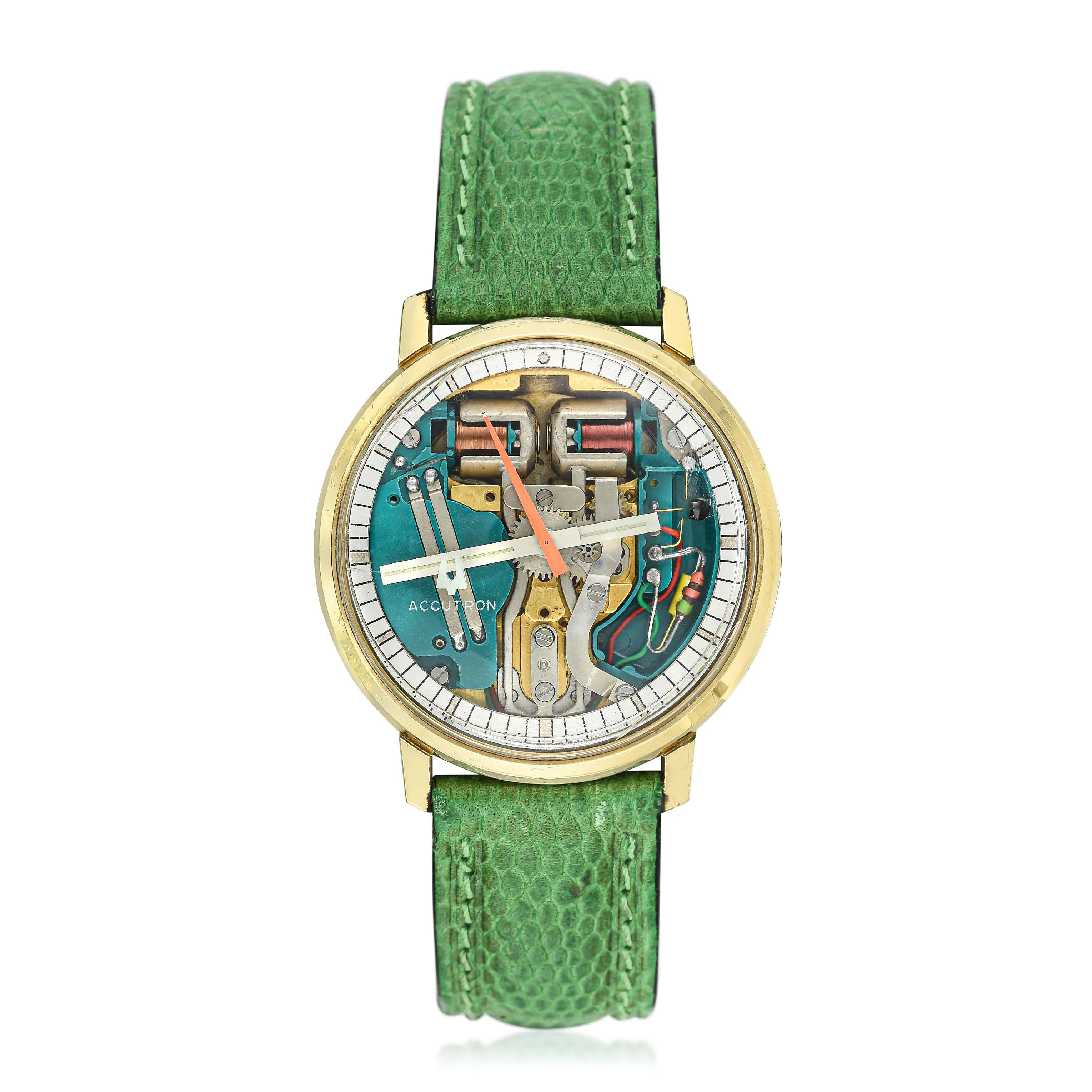 Bulova Accutron 34.5mm Gold-plated Skeletonized