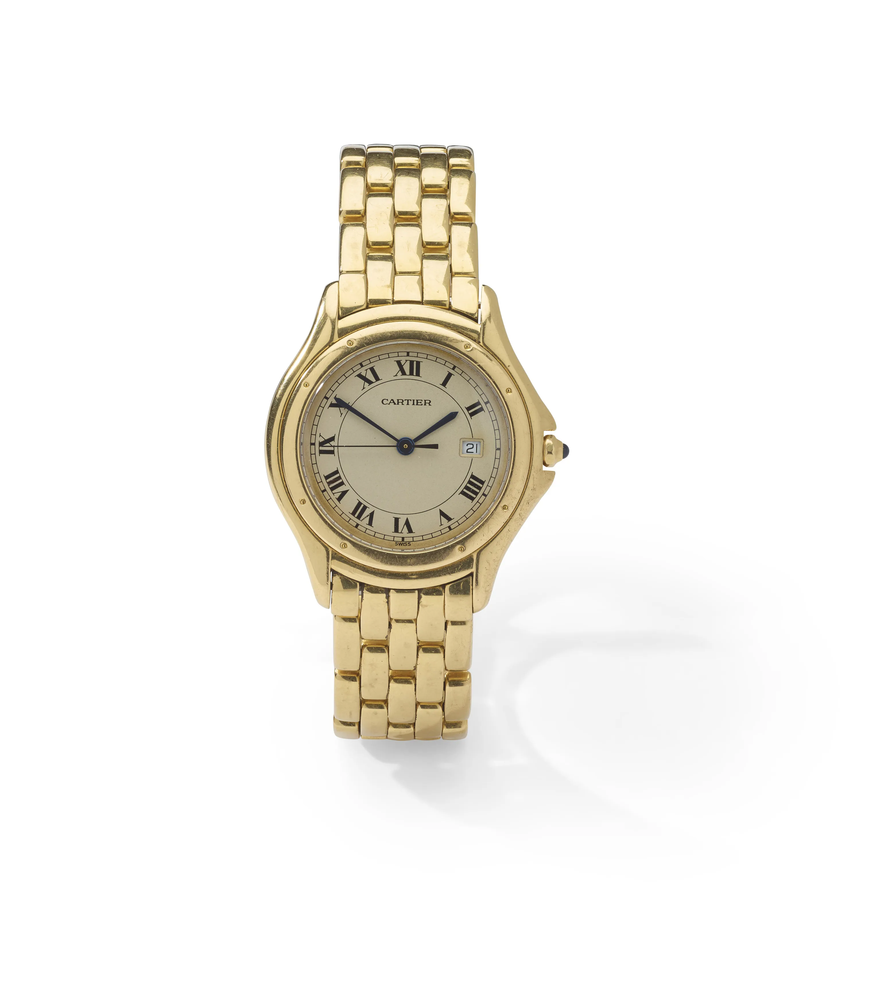 Cartier Cougar 35.5mm Yellow gold Silver