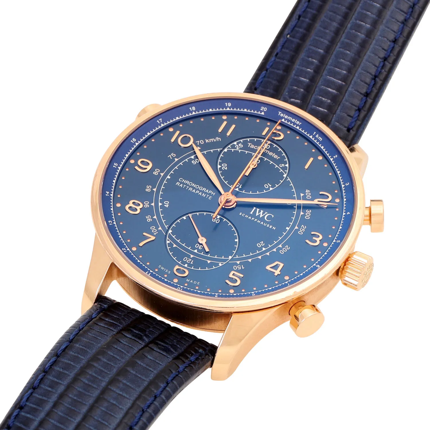 IWC Portugieser IW371215 41mm Rose gold Blue 4