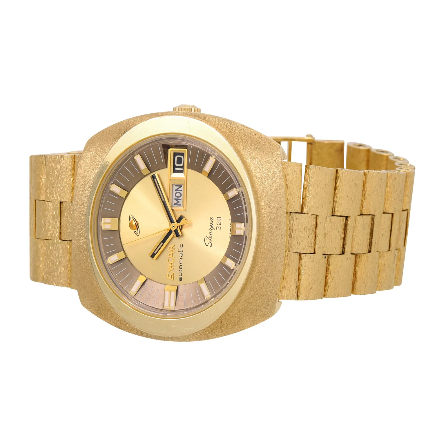 Enicar Sherpa 167-10-01 41mm Yellow gold Champagne 5