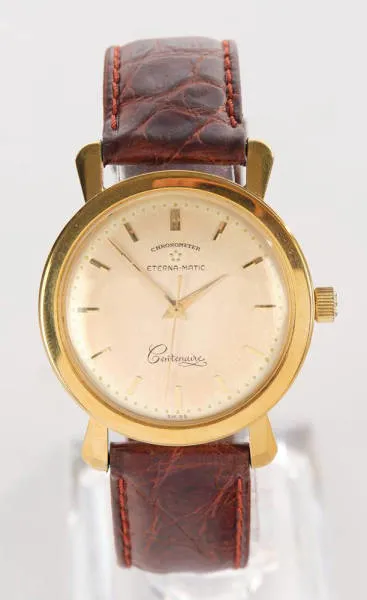 Eterna Centenaire 35mm Yellow gold Champagne