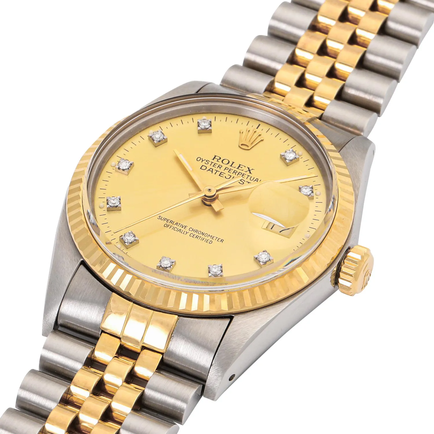 Rolex Datejust 36 16013 36mm Yellow gold and stainless steel Champagne 4