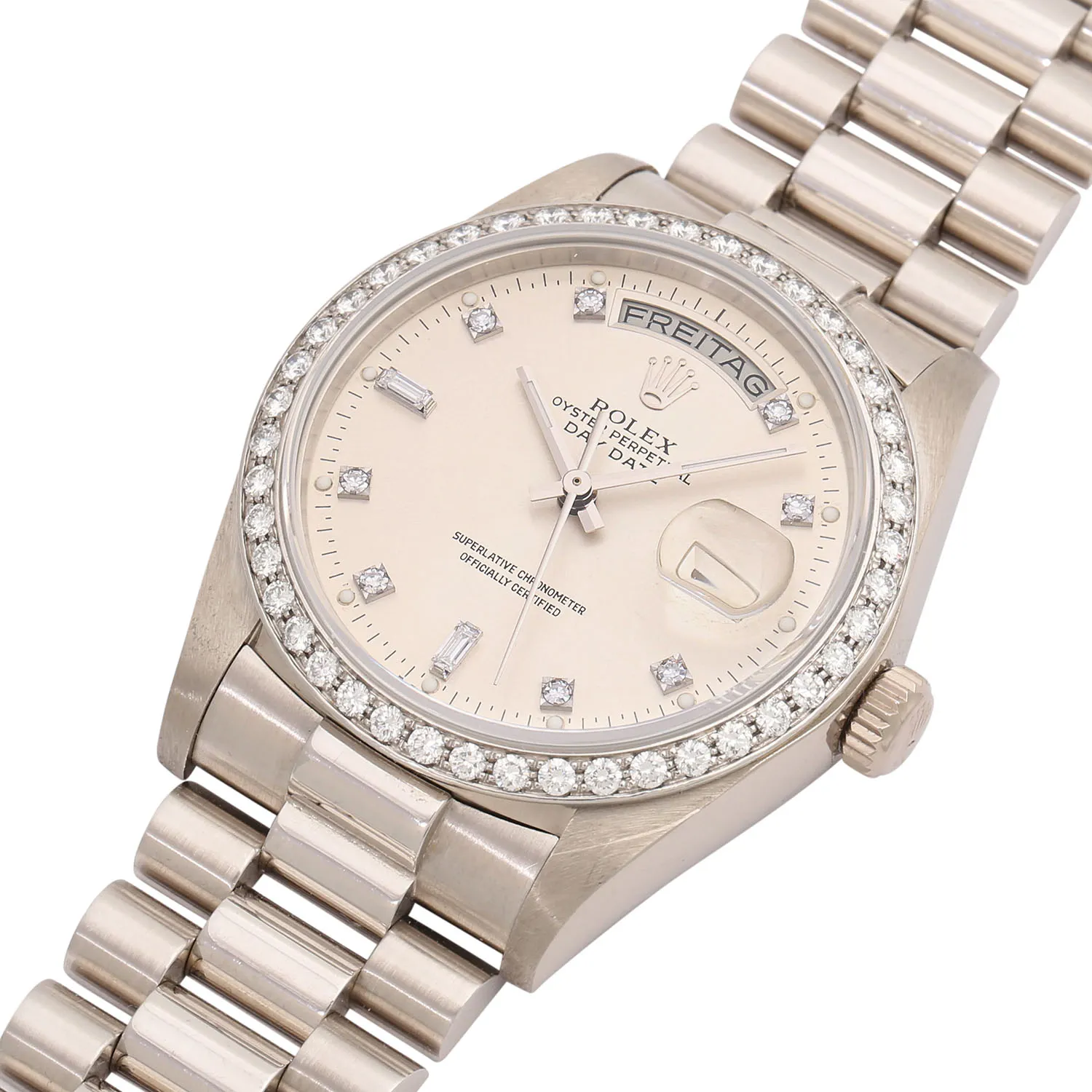 Rolex Day-Date 36 18049 36mm White gold Silver 4