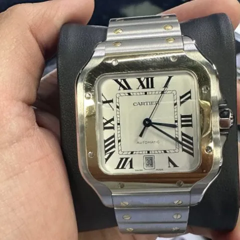 Cartier Santos W2SA0009 40mm Yellow gold and Stainless steel Silver