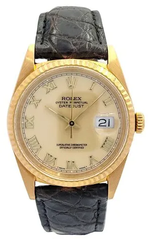 Rolex Datejust 36 16238 36mm Yellow gold Champagne