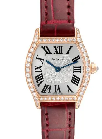 Cartier Tortue WA501010 24mm Rose gold Silver