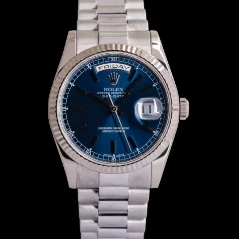 Rolex Day-Date 36 118239 36mm White gold Blue