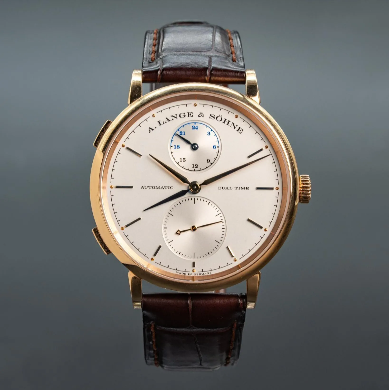 A. Lange & Söhne Saxonia 385.032 38.5mm Rose gold Silver