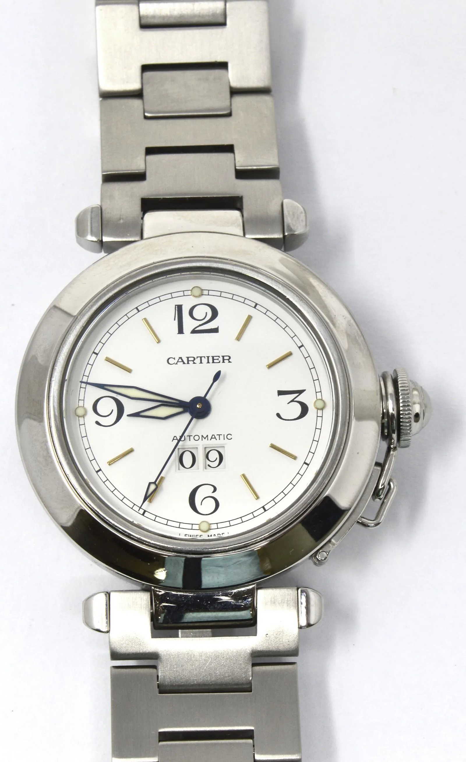 Cartier Pasha 2475 35mm Stainless steel White 1