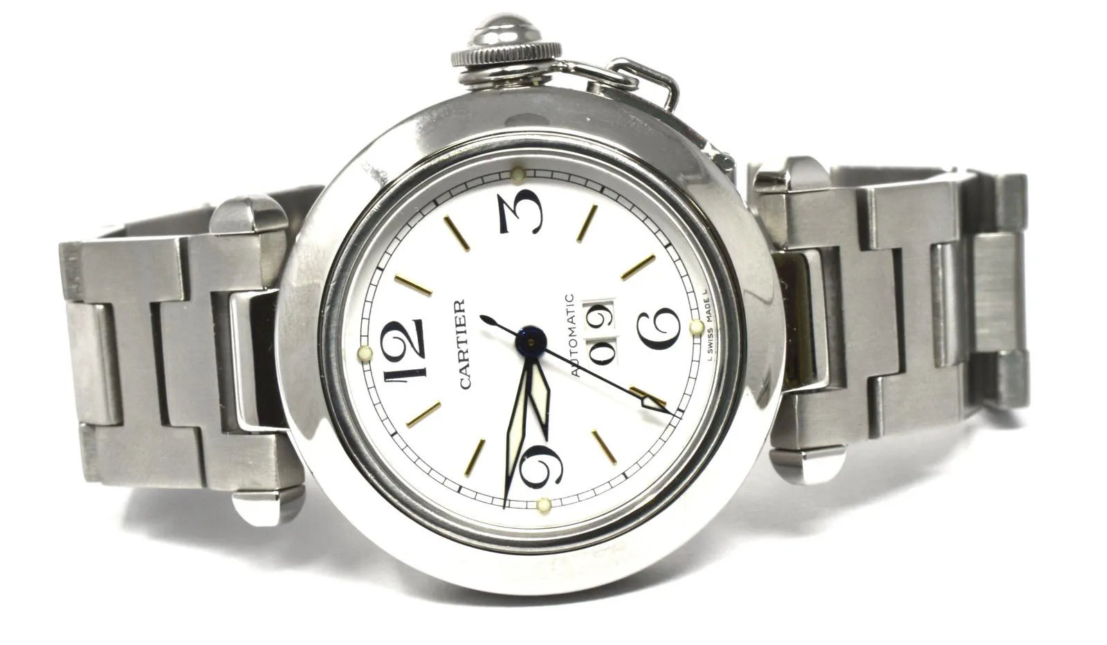 Cartier Pasha 2475 35mm Stainless steel White 2