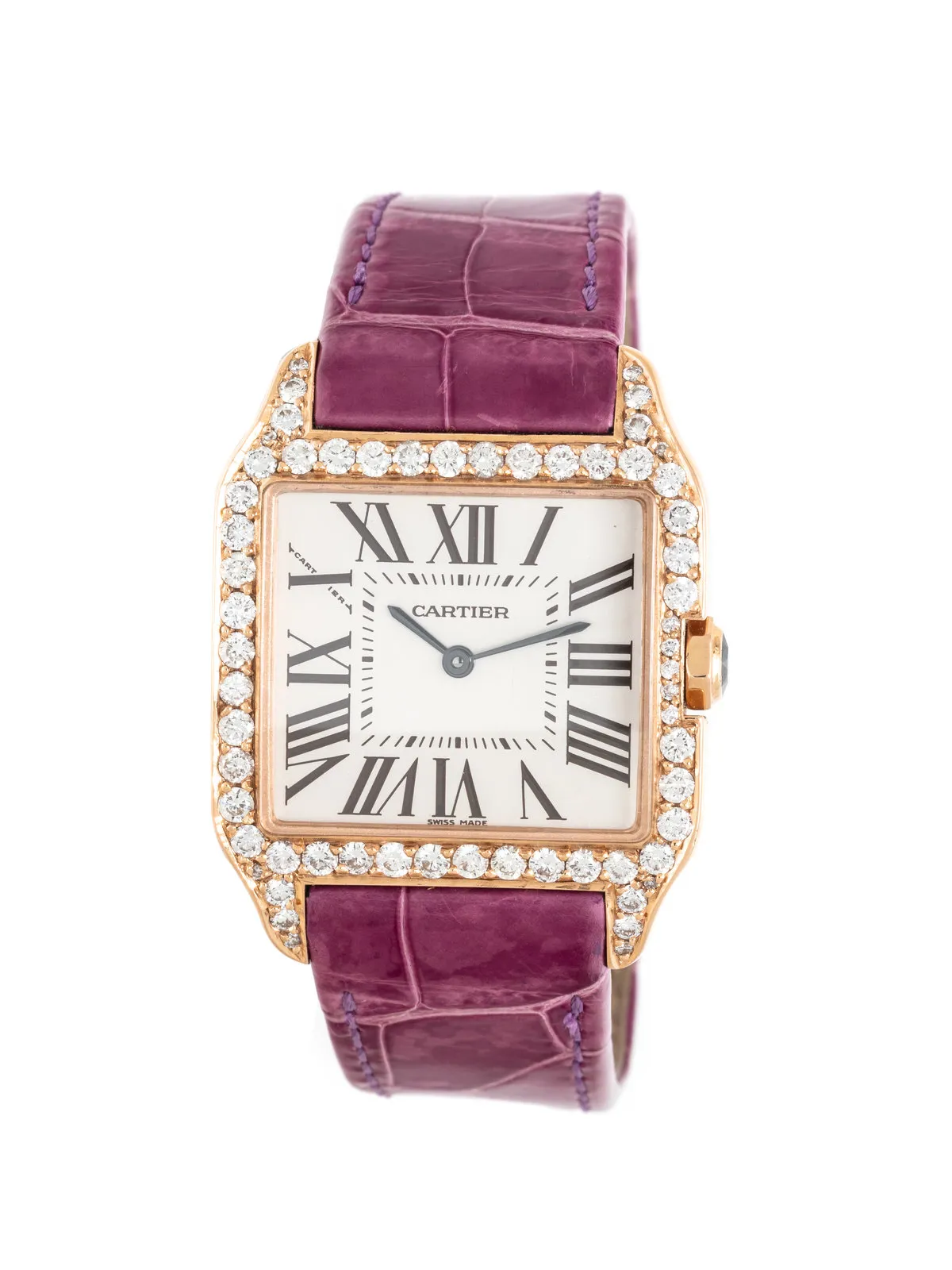 Cartier Santos 2788 30mm Rose gold Silver