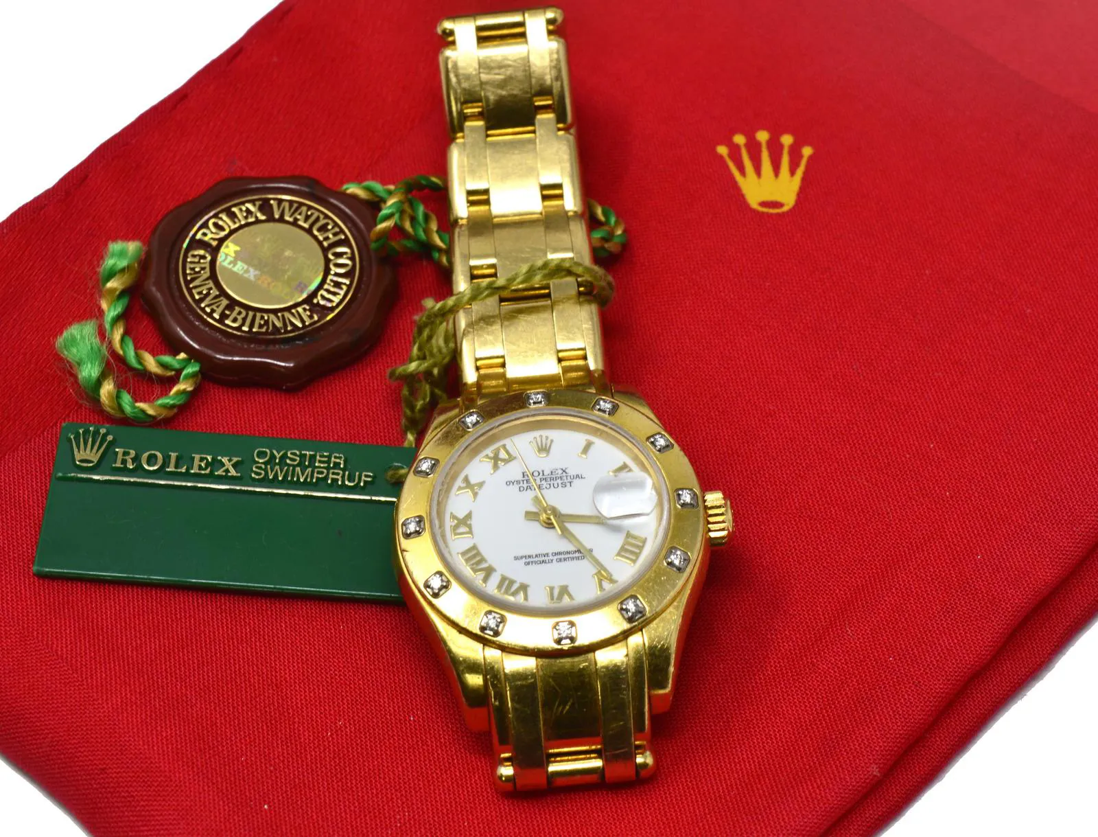 Rolex Lady-Datejust Pearlmaster 80318 29mm Yellow gold White 8