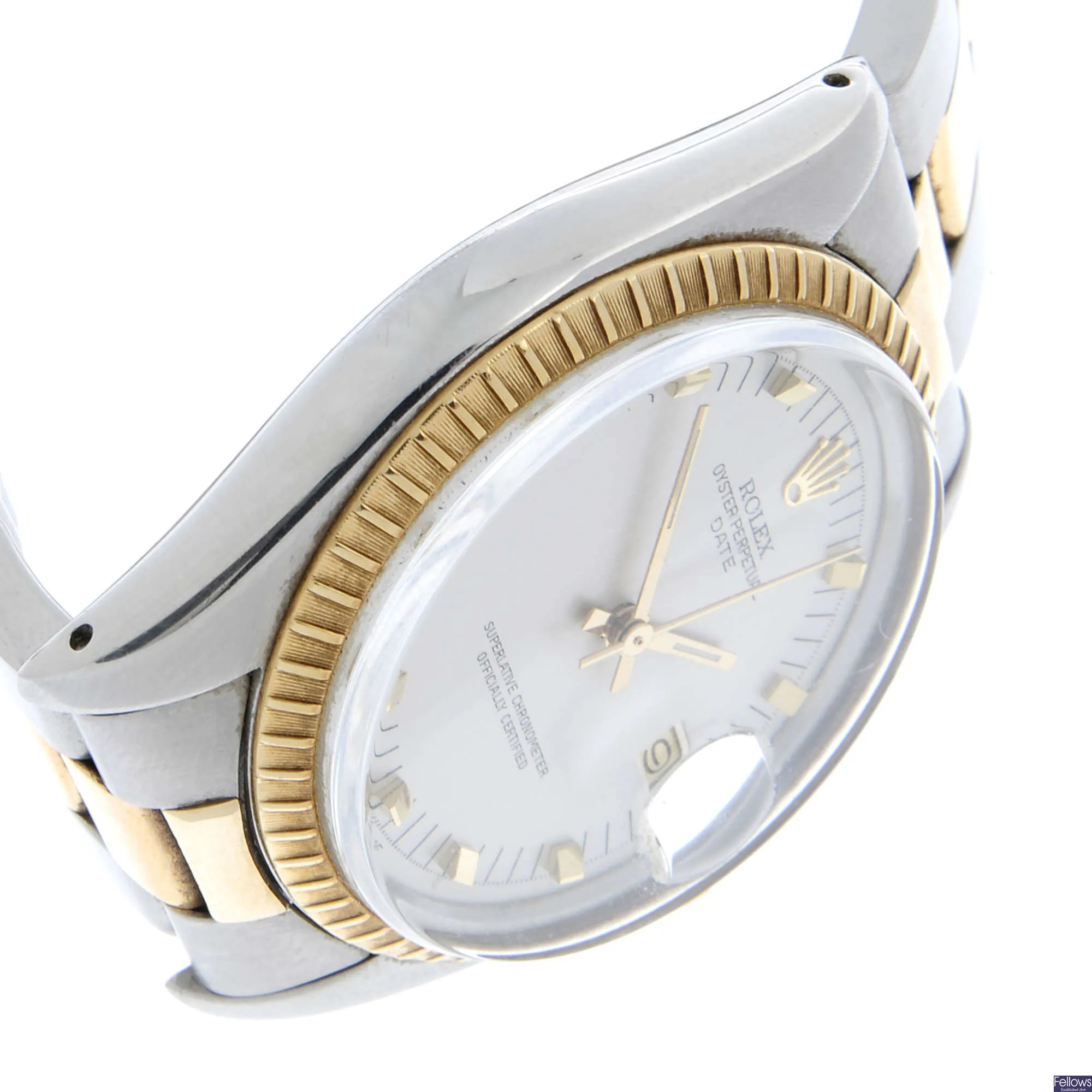 Rolex Oyster Perpetual Date 1505 34mm Yellow gold and Stainless steel Silver 6