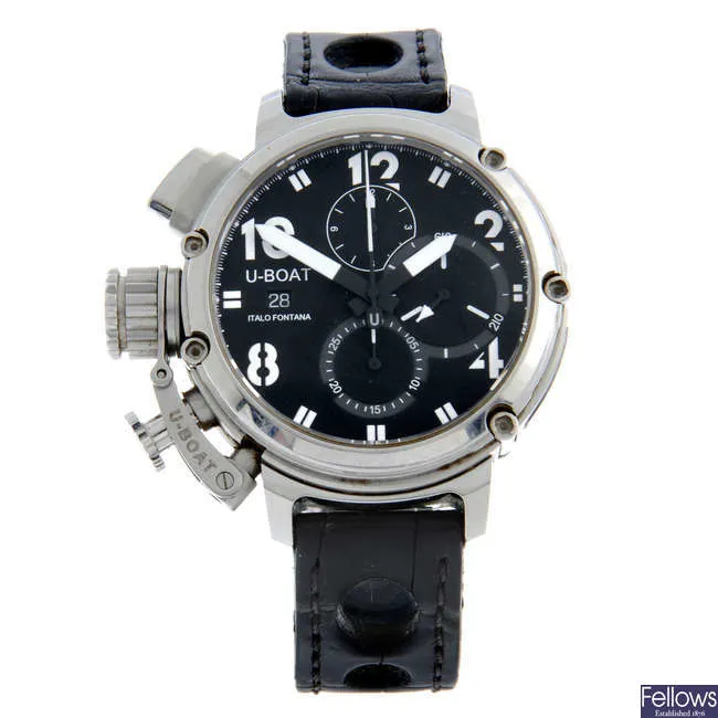 U-Boat 46mm Stainless steel Black