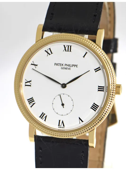 Patek Philippe Calatrava 3919 33mm Yellow gold Porcelain 2