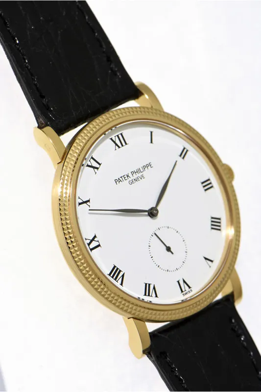 Patek Philippe Calatrava 3919 33mm Yellow gold Porcelain 4