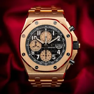 Audemars Piguet Royal Oak Offshore 26470OR.OO.1000OR.03 42mm Rose gold Black and Golden