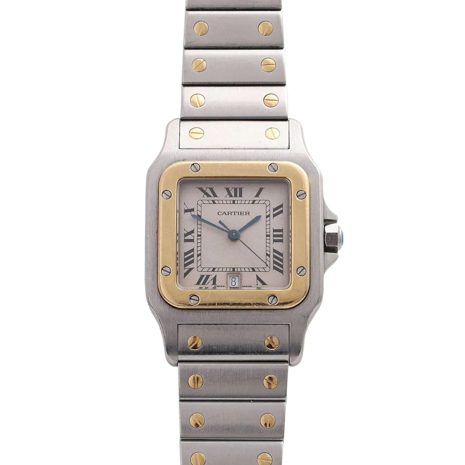 Cartier Santos 187901 29mm Yellow gold and Stainless steel White