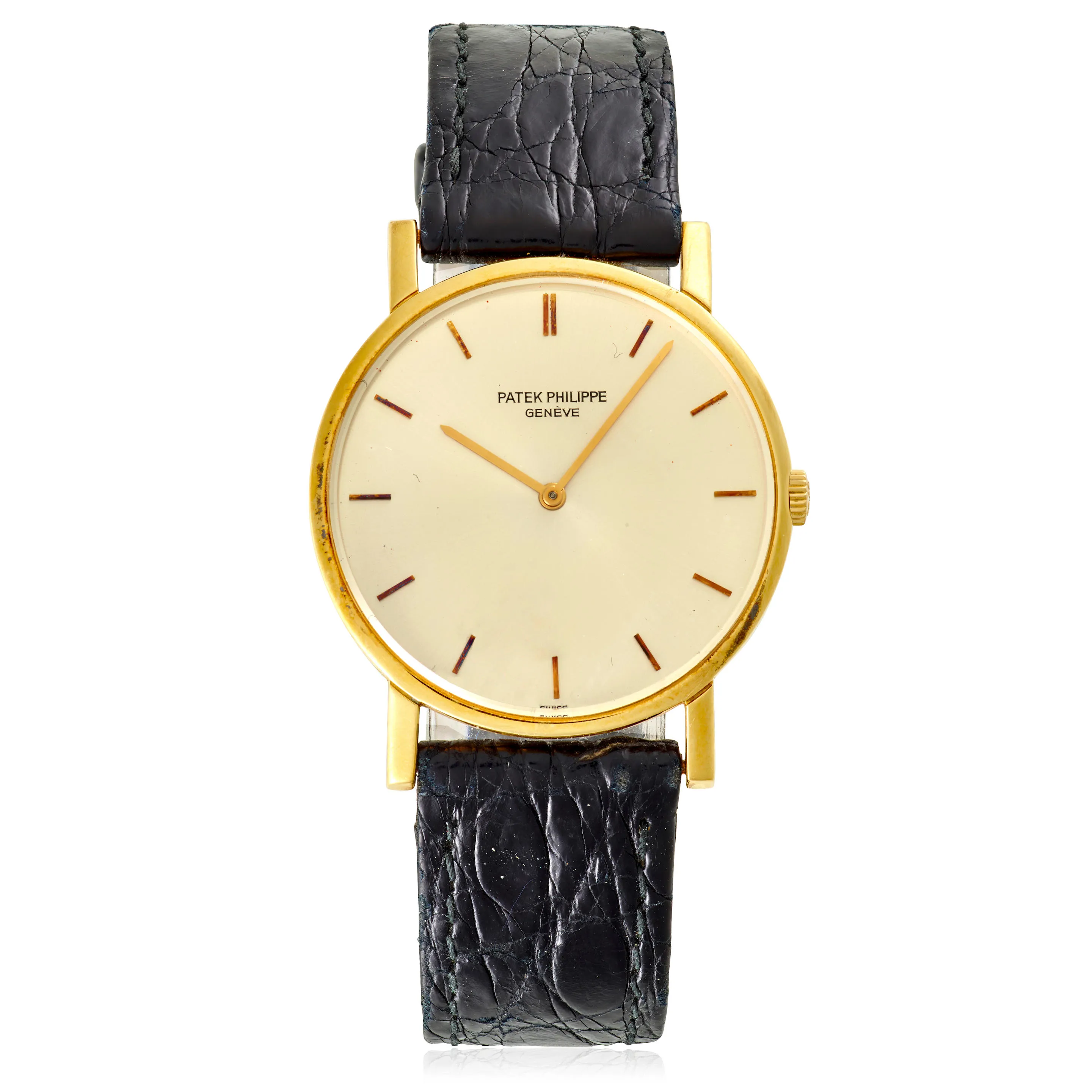 Patek Philippe Calatrava 3470 30mm Yellow gold Blue