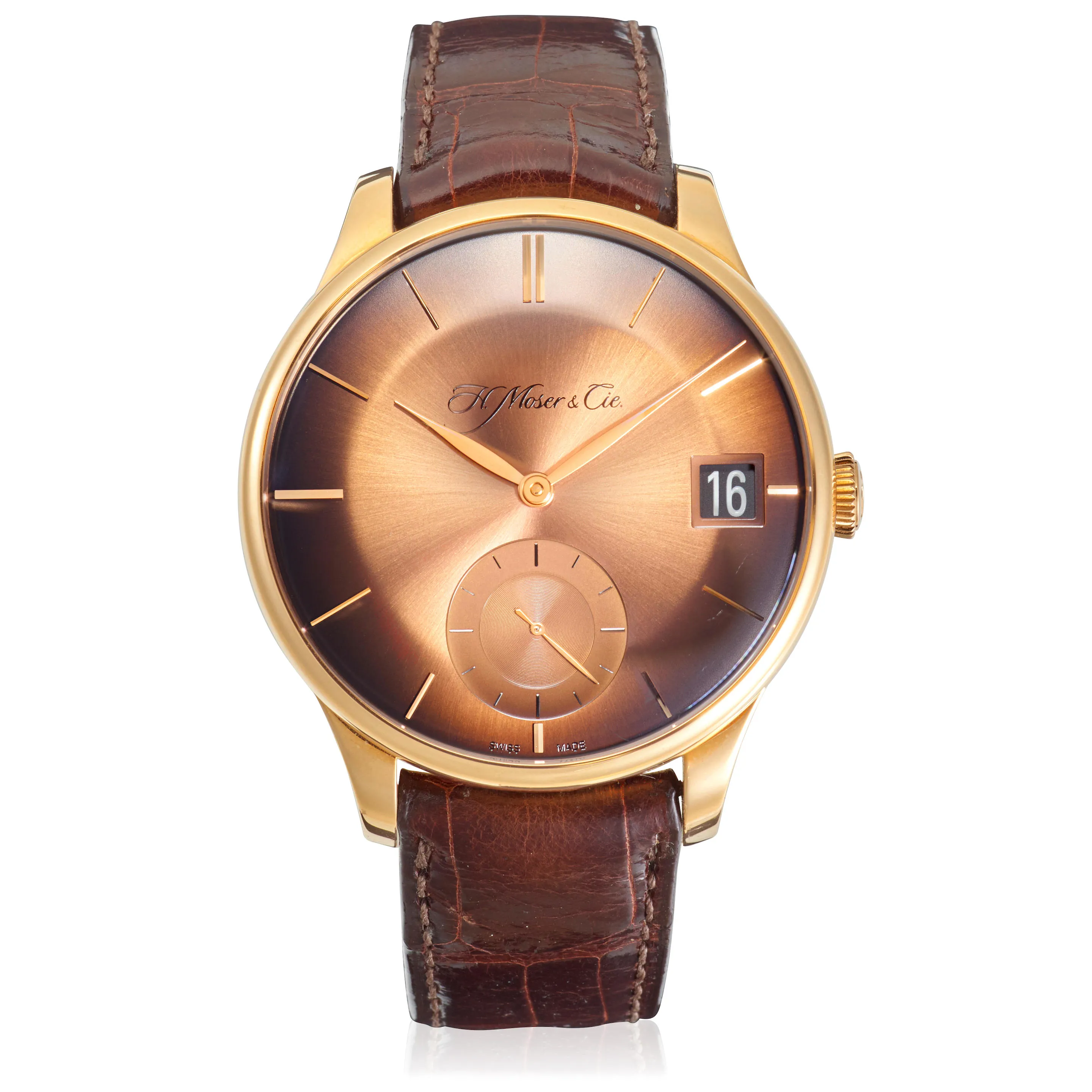 H. Moser & Cie. Venturer 2100-0401 41.5mm Rose gold Brown and Golden