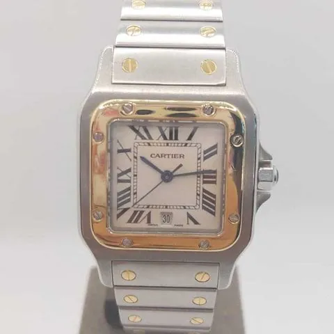 Cartier Santos 187901 29mm Yellow gold and Stainless steel White