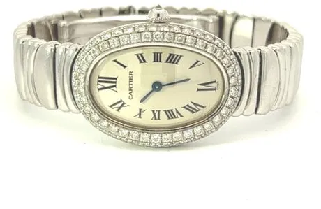 Cartier Baignoire 30mm White gold White