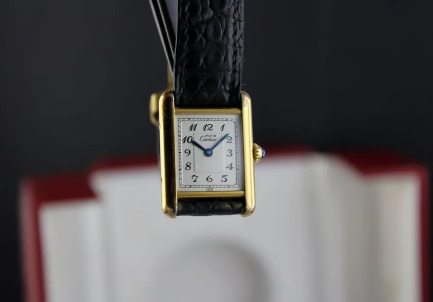 Cartier Tank Must Gold-plated White 1