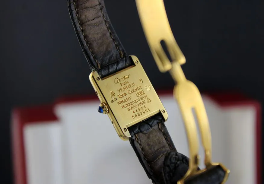 Cartier Tank Must Gold-plated White 3