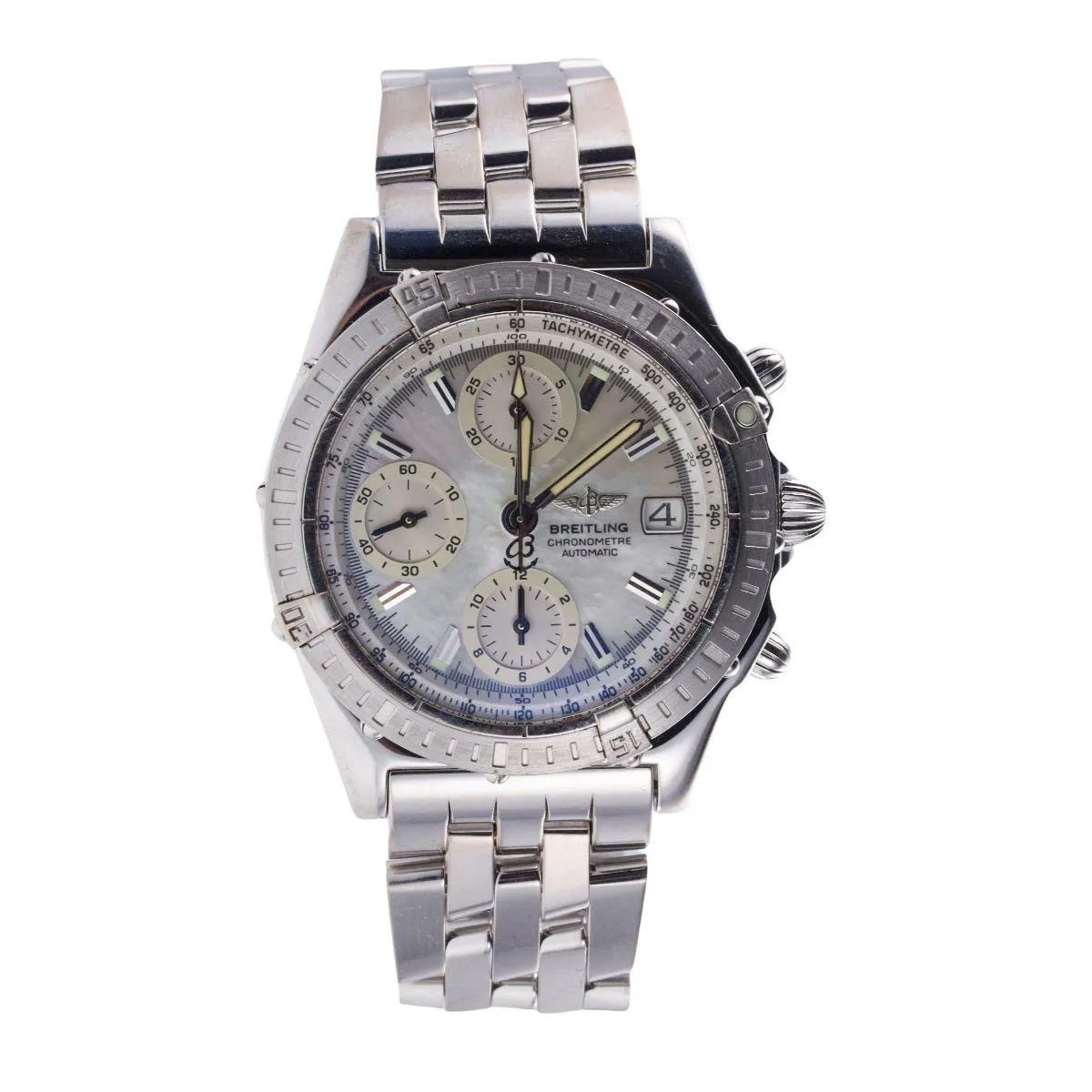 Breitling Chronomat J13352 38mm White gold Silver