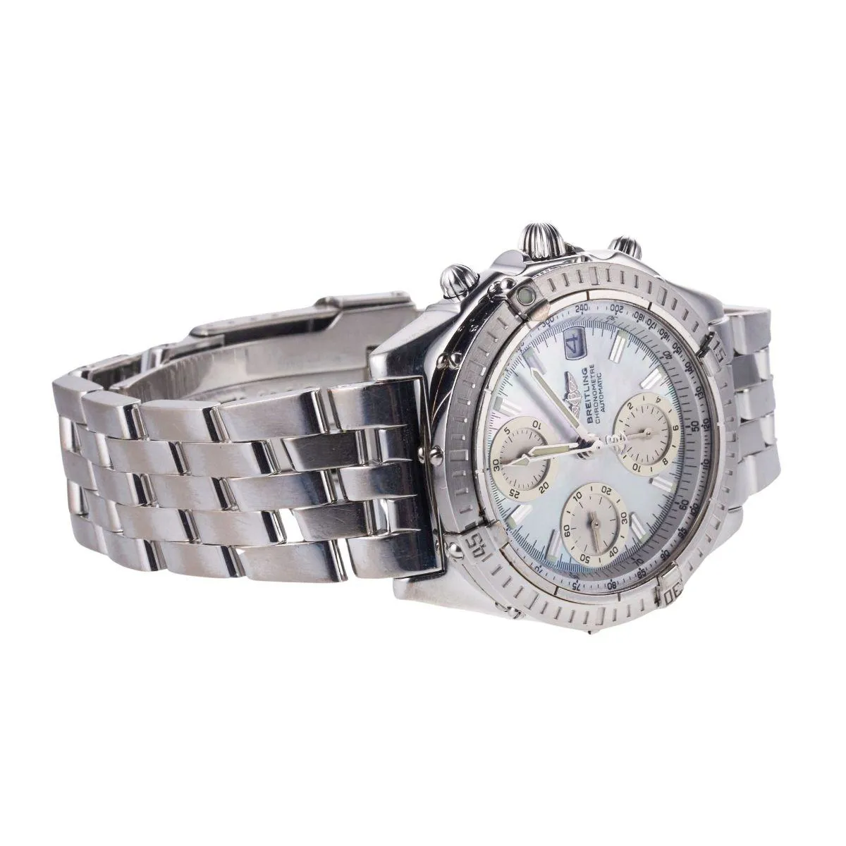 Breitling Chronomat J13352 38mm White gold Silver 1