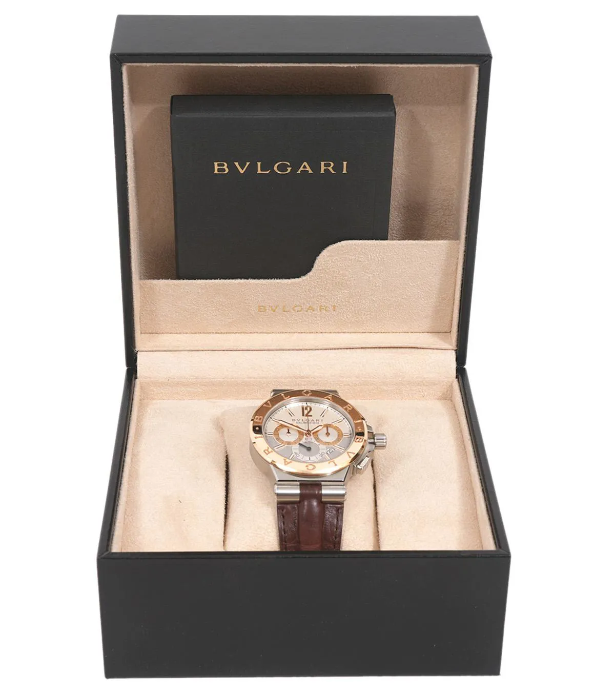 Bulgari Diagono DGP42SGCH 42mm Yellow gold and Stainless steel Silver