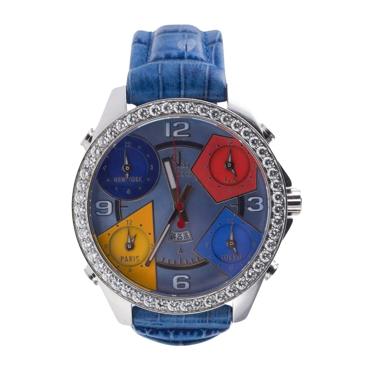 Jacob & Co. Five Time Zone 47mm Stainless steel Blue