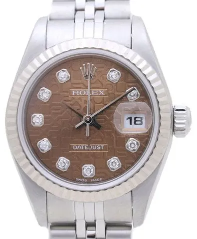 Rolex Lady-Datejust 79174 26mm Yellow gold and Stainless steel Brown