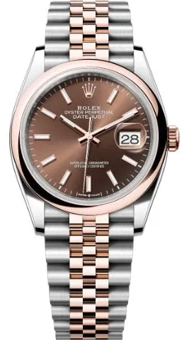 Rolex Datejust 36 126201 36mm Yellow gold and Stainless steel Brown