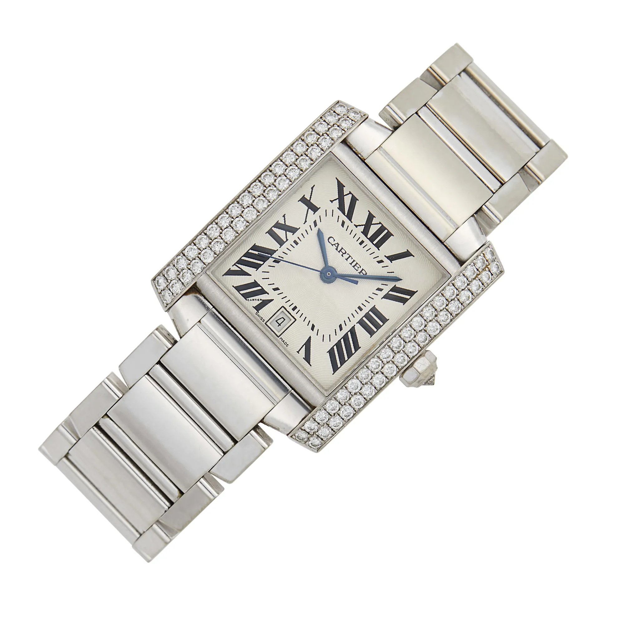 Cartier Tank Française 2366 28mm White gold Silver