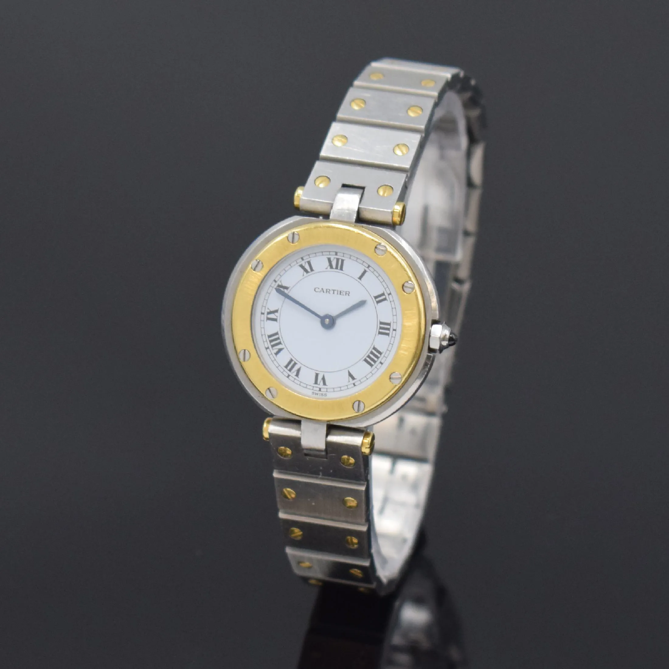 Cartier Vendôme 27mm Yellow gold and Stainless steel White