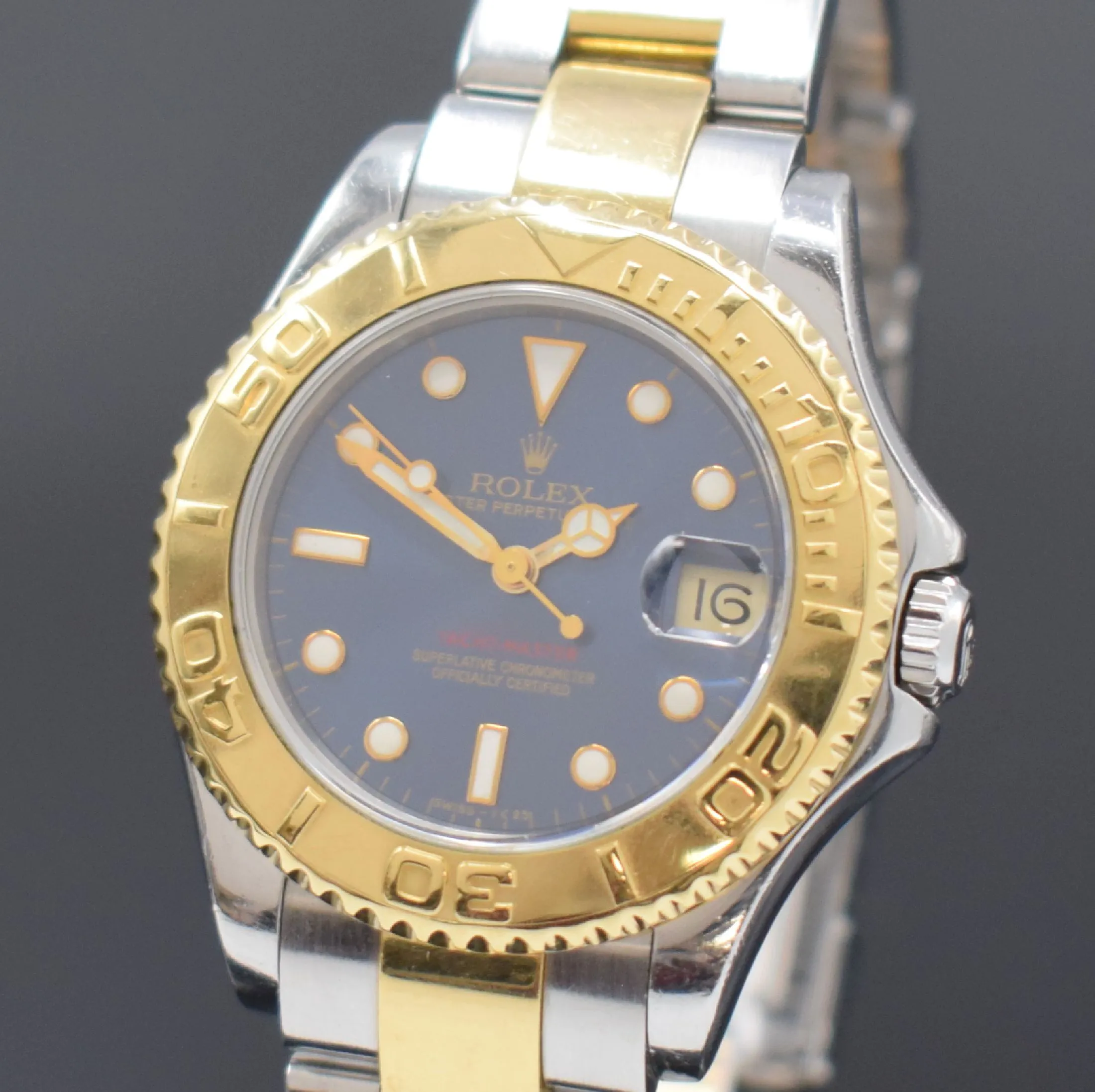 Rolex Yacht-Master 168623 35mm Yellow gold and Stainless steel Blue 1