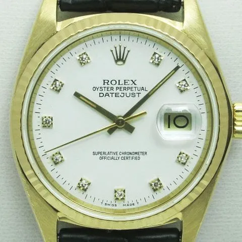 Rolex Datejust 36 16018 36mm Yellow gold White