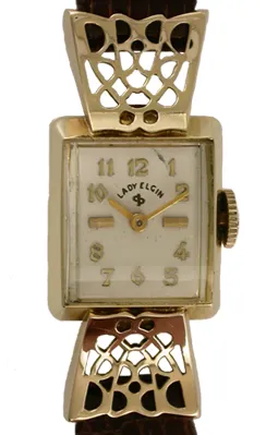 Elgin 15mm 14 karat yellow gold White