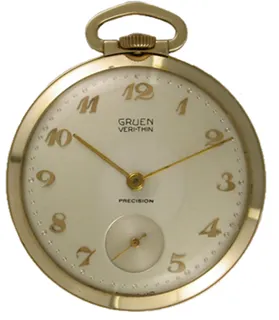 Gruen 14 karat yellow gold Silver