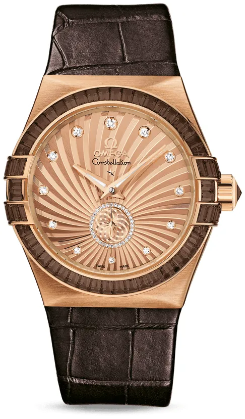 Omega Constellation 123.58.35.20.99.001 35mm Rose gold Brown